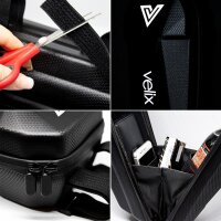 Velix-Zub., Tasche für Lenker, 30cm Länge mit Haltebänder, Schwarz