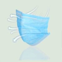 Atemmaske 100 Stk. Mundschutz OP-Maske 3-lagig, 2x 50er-Pack, EN 14683
