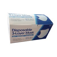 Atemmaske 100 Stk. Mundschutz OP-Maske 3-lagig, 2x 50er-Pack, EN 14683