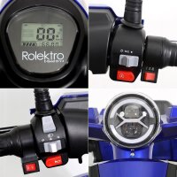 Elektroroller E-Quad 25 V.3 Lithium, Blau, 60V-20Ah Akku, 1000 Watt