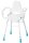 Duschstuhl PRIMA m.Armlehnen SH42-57cm, weiß>>>>