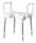 Duschhocker CANNES mit Armlehnen und Ausschnitt, weiß>>>>