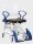 Dusch- und Toilettenrollstuhl BERLIN 5" Räder>>>>Farbe: grau/blau
