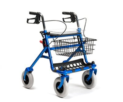 Rollator 286i mit Tablett, Korb und Stockhalter>>>>Farbe: blau