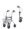 Rollator SENIO m.Tablett,Korb,Sitz,Stockhalter,PU,silber,