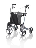 Rollator Topro Troja Original inkl. Stoffsitz und Netzkorb (max. 10 kg), silber>>>>Gr. M