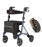 Rollator ALEVO COUNTRY m.,Rückengurt,Tasche,platin,