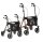 Rollator TAiMA M mit Stockhalter u.Netz,PU, braun-metallic>>>>Ausf.: Einhandbremse links