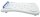 Badewannenbrett PLUS 78x35cm,weiß,Haltegriff blau(Sundo),