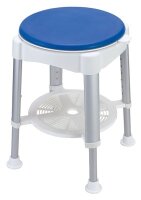 Duschhocker mit Soft-Drehsitz höhenverstellbar weiß>>>>