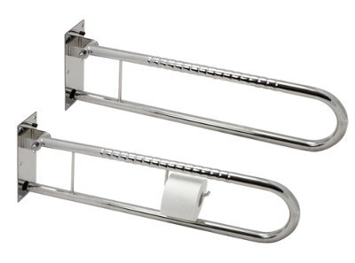 Sicherheits-Stützklappgriff,m.Toi.-Papierhalter 85cm,