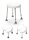 Duschhocker DELPHI 2PLUS m.,2 Ausschnitten,höhenvstb.,weiß,