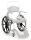 Clean,Dusch-Toilettenrollstuhl,24"Räder,weiß,Sitzhöhe 55cm,