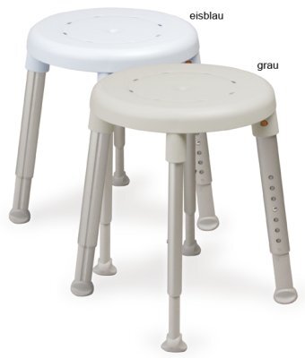 Duschhocker EASY Sitzhöhe 42-57 cm>>>>Ausf.: Belastbarkeit 150 kg Farbe: grau