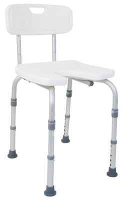Duschstuhl DH 135 mit Ausschnitt,weiß>>>>