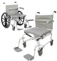 Duschtoilettenrollstuhl DUO MOTION XL, 5"...