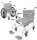 Duschtoilettenrollstuhl DUO MOTION XL, 24" Antriebsräder, grau-weiß>>>>