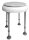 Duschhocker DELPHI TURN mit Drehsitz höhenverstellbar, weiß-grau>>>>