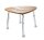 Bad-Duschhocker mit Bambussitz, Aluminium 57 x 41 x 37,5-47 cm>>>>
