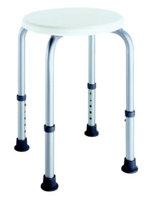 Duschhocker DH 40 Round höhenverstellbar, weiß>>>>
