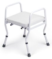 Duschhocker COMFORT mit Armlehnen,weiß>>>>