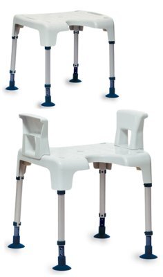 Duschhocker AQUATEC PICO mit Hygieneausschnitt weiß>>>>Ausf.: ohne Armlehnen