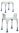 Duschhocker AQUATEC PICO m.,Armlehnen u.Ausschnitt,