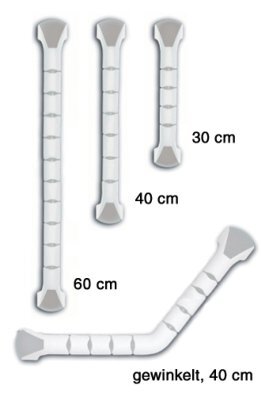 Kunststoff Haltegriff Handy,gerade 40cm weiß/grau