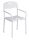 Duschstuhl 9401-A höhenverstellbar mit Armlehnen und Hygieneausschnitt starr weiß>>>>
