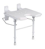 Duschklappsitz 9404-A m.,Ausschnitt,höhenvstb.o.Pad,