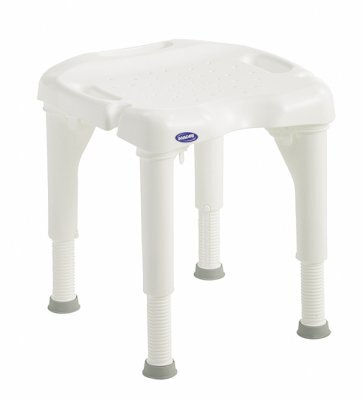 Duschhocker INVACARE I-FIT 9780e mit Ausschnitt, weiß>>>>