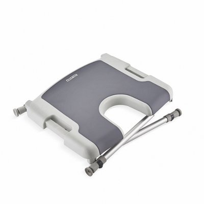 Duschhocker INVACARE Sorrento mit Ausschnitt, weiß-grau>>>>