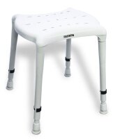 Duschhocker AQUATEC DOT mit 2 Auschnitten SH 40-55cm, grau>>>>