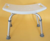 Duschhocker rechteckig, höhenverstellbar weiß>>>>
